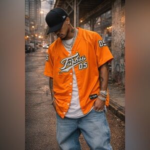 Forever 21 FUBU collaboration baseball jersey size Large